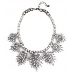 Leiland Crystal Stone Wreath Statement Necklace
